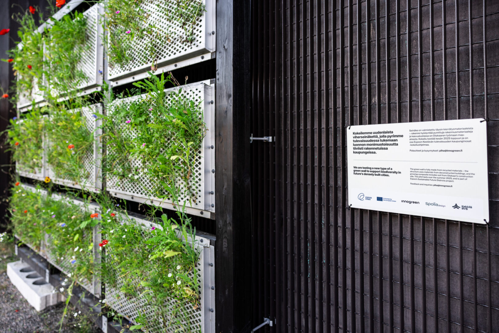 Kekkilä mukana kehittämässä kiertotalouden viherseinää Espoossa